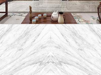 爵士白石材大板背景墻